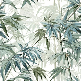 Bamboo leaves seamless pattern for interior decoration