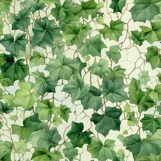 A beautiful wallpaper pattern inspired by the natural beauty of ivy leaves.