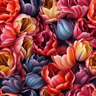Tulip Patterns: Various Botanical Illustrations for Designers