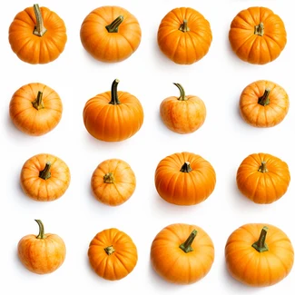 Pumpkin Patchwork pattern featuring orange pumpkins on a white background in a minimalist grid style with tactile texture.