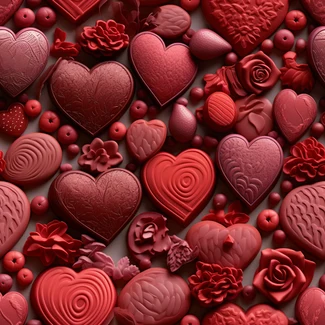 A beautiful Valentine's day heart decoration in relief sculpture style