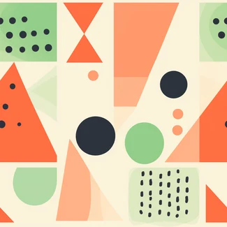 Colorful watermelon pattern with confetti-like dots